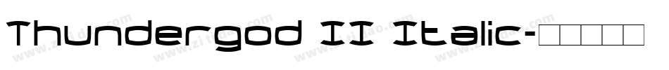 Thundergod II Italic字体转换